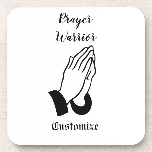 Prayer Warrior Praying Thunder_Cove Beverage Coaster (Front)
