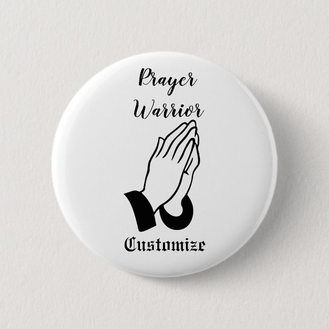 Prayer Warrior Praying Thunder_Cove Button (Front)