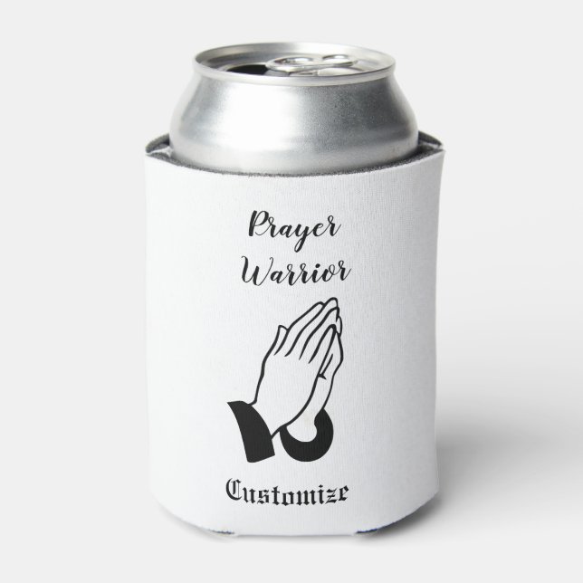Prayer Warrior Praying Thunder_Cove Can Cooler (Can Front)