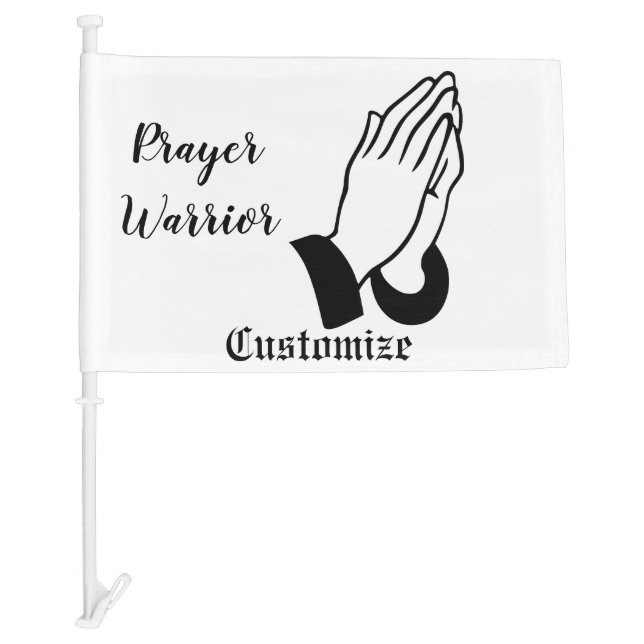Prayer Warrior Praying Thunder_Cove Car Flag (Front)