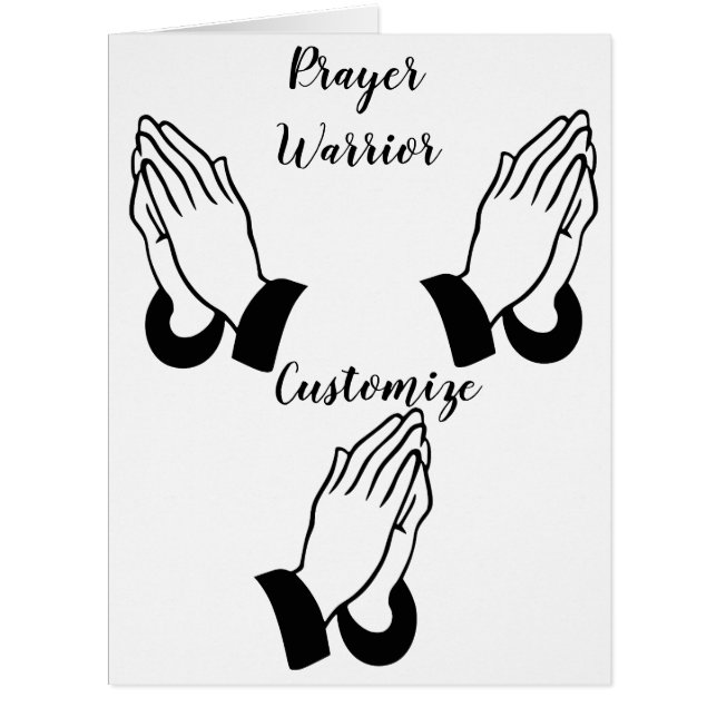 Prayer Warrior Praying Thunder_Cove Cards (Front)