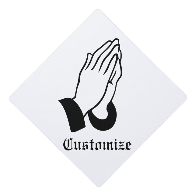 Prayer Warrior Praying Thunder_Cove Graduation Cap Topper (Front)