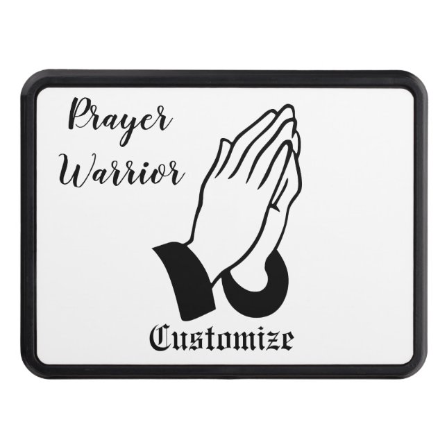 Prayer Warrior Praying Thunder_Cove Hitch Cover (Front)
