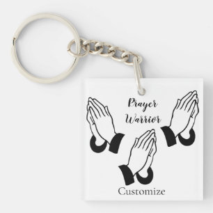 Prayer Warrior Praying Thunder_Cove Keychain