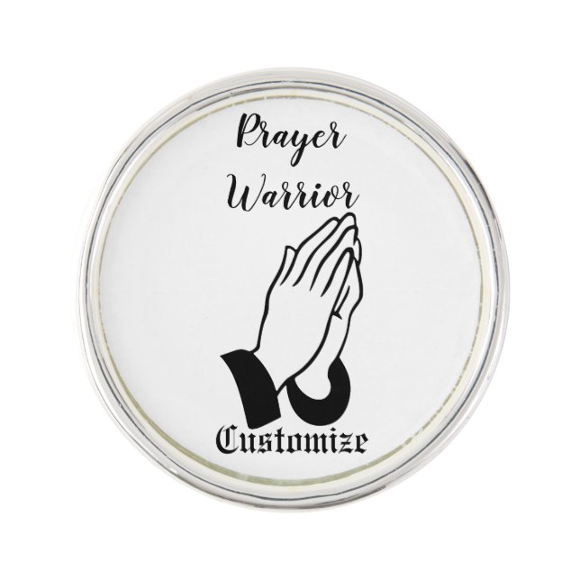 Prayer Warrior Praying Thunder_Cove Lapel Pin (Front)