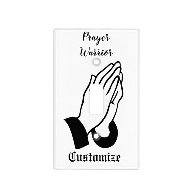 Prayer Warrior Praying Thunder_Cove Light Switch Cover (Front)