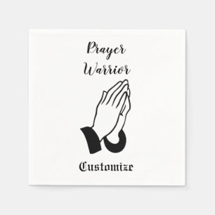 Prayer Warrior Praying Thunder_Cove Napkins