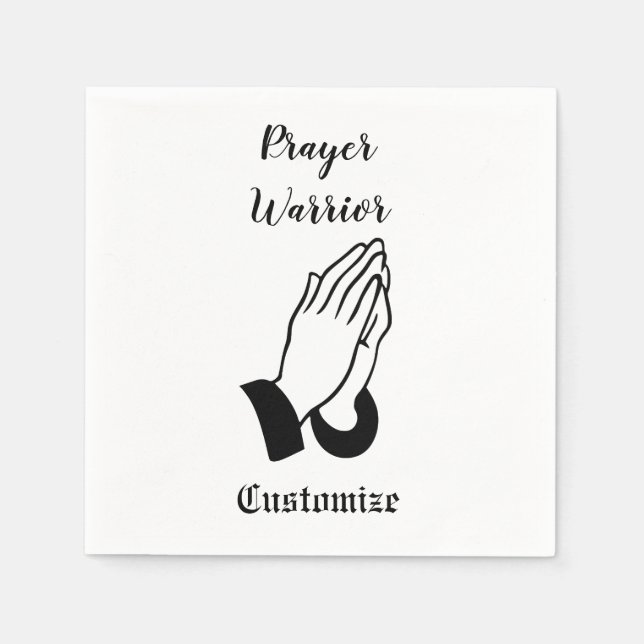 Prayer Warrior Praying Thunder_Cove Napkins (Front)