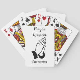 Prayer Warrior Praying Thunder_Cove Poker Cards