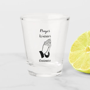 Prayer Warrior Praying Thunder_Cove Shot Glass