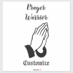 Prayer Warrior Praying Thunder_Cove Sticker