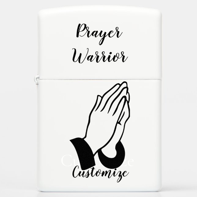 Prayer Warrior Praying Thunder_Cove Zippo Lighter (Front)