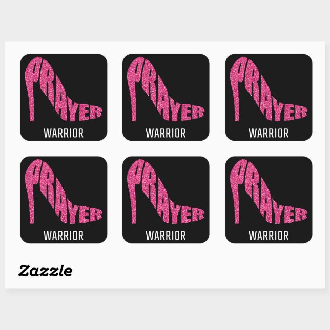 Prayer Warrior Women – Christian Faith Church  Square Sticker (Sheet)
