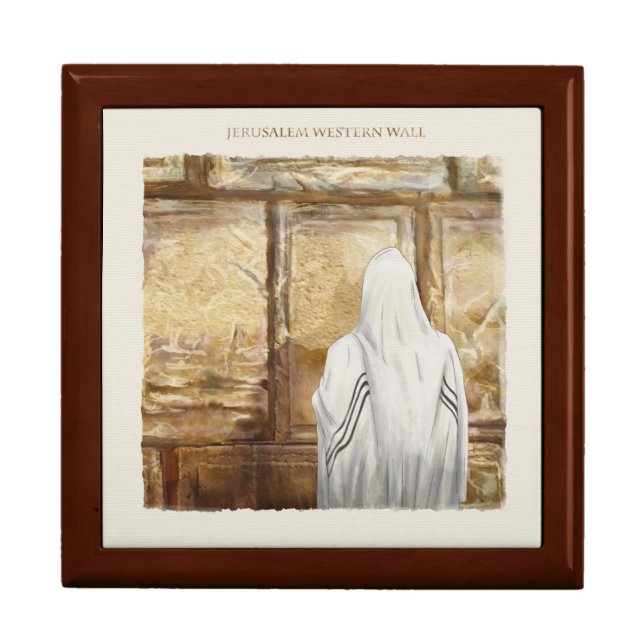 Prayer Western Wall Jerusalem Old City Israel Gift Box (Front)