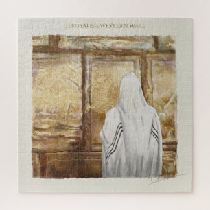 Prayer Western Wall Jerusalem Old City Israel Jigsaw Puzzle