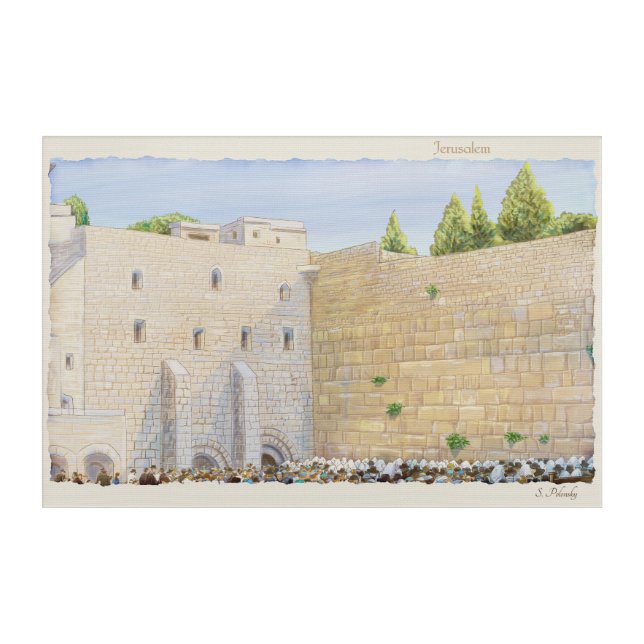 Prayer, Western Wall KOTEL Jerusalem Old City Acrylic Print (Front)