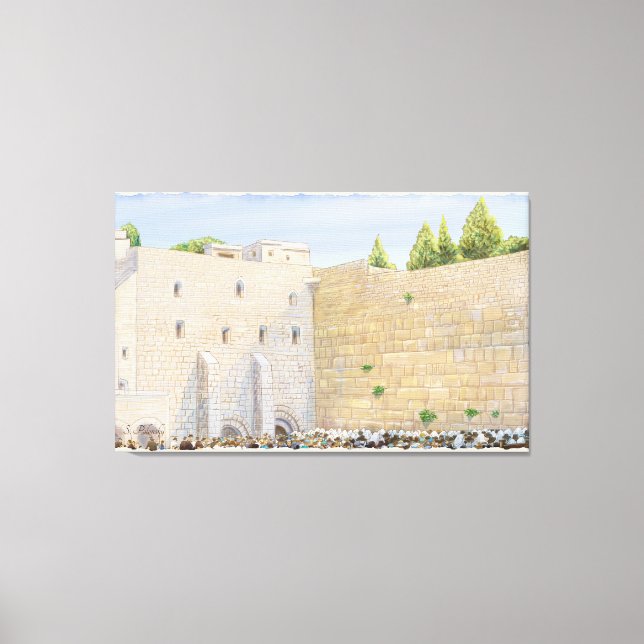 Prayer, Western Wall KOTEL Jerusalem Old City Art Canvas Print (Front)