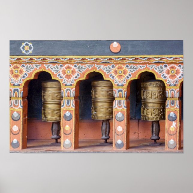 Prayer Wheels - Bhutan Poster (Front)