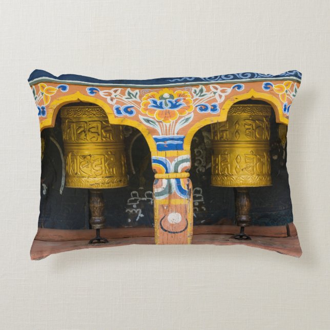 Prayer Wheels Decorative Pillow (Front)