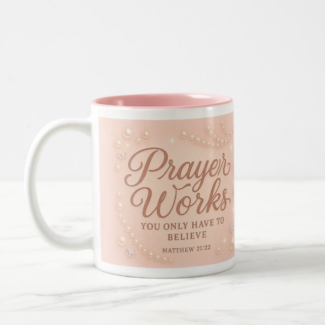 Prayer Works Two-Tone Coffee Mug (Left)