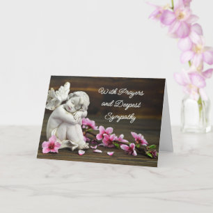 Prayers and Sympathy Angel condolences  Card