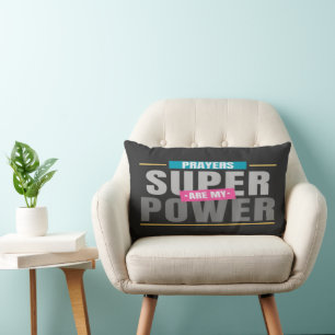 Prayers Are My Superpower Lumbar Pillow. Lumbar Pillow