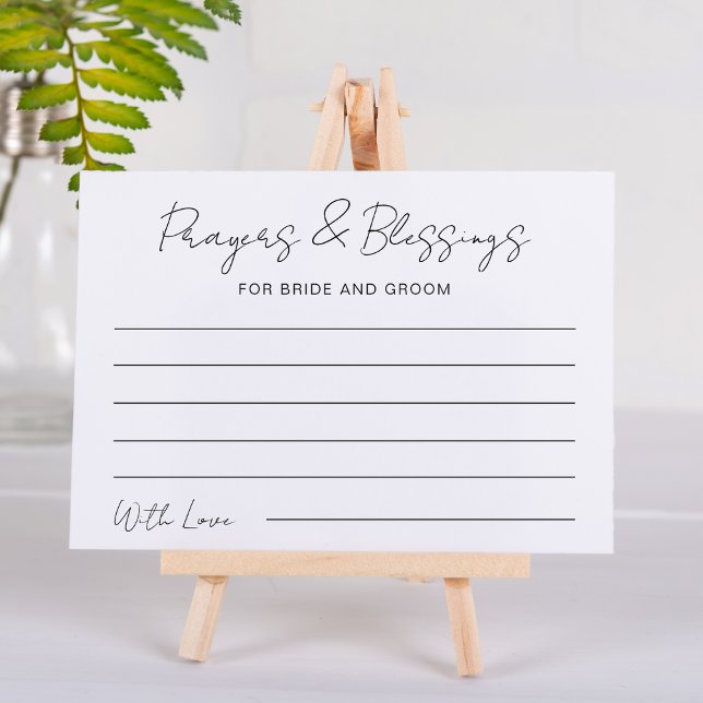 Prayers & Blessings For Bride and Groom Wedding Note Card (Creator Uploaded)