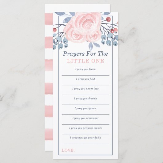 Prayers for Baby, Baby Shower, Blue, Pink (Front/Back)