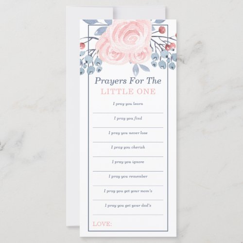 Prayers for Baby Baby Shower Blue Pink