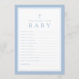 Prayers For Baby Baptism Advice Card