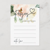 Prayers for Baby Neutral Baby Shower Game Card