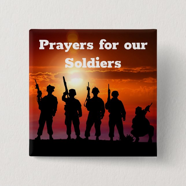 Prayers for our Soldiers Button (Front)