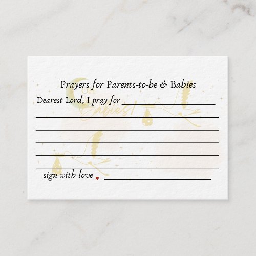 Prayers for Parents_to_be  Babies Enclosure Card