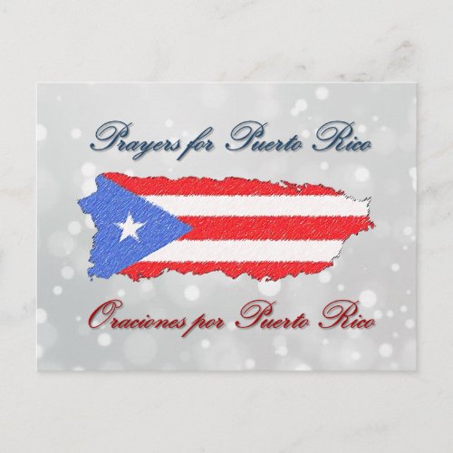 Prayers for Puerto Rico Postcard