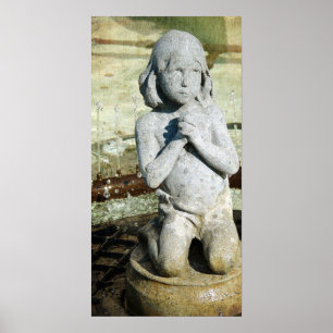 Prayers Fountain Detail Kansas City Plaza Poster