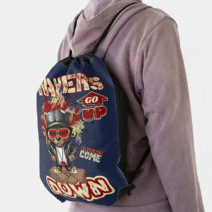 Prayers Go Up Blessings Come Down Statement Drawstring Bag
