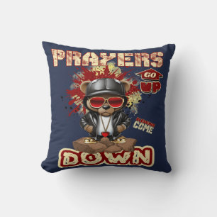 Prayers Go Up Christian Faith Throw Pillow