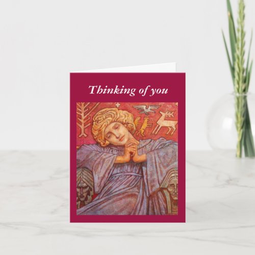 Praying angel card