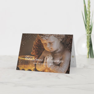 Praying Angel Christian Christmas Card