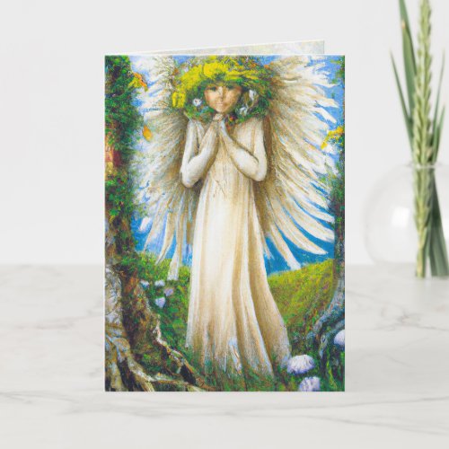 Praying Angel Graphic Arts Card