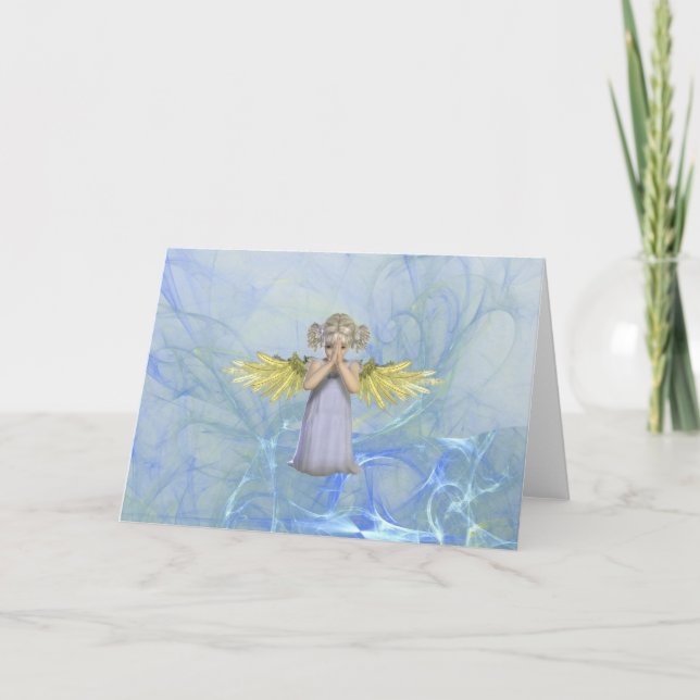 Praying Angel Greeting Card (Front)