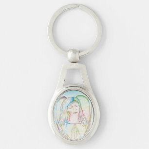 Praying angel keychain