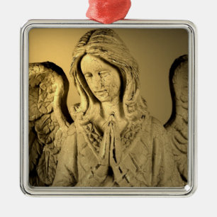 Praying Angel Metal Ornament