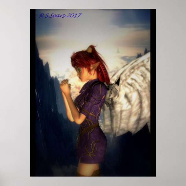 praying angel poster (Front)