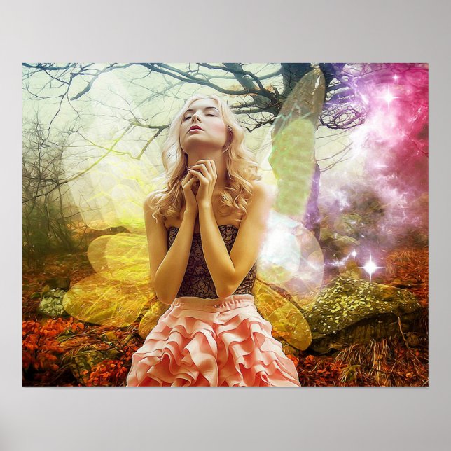 Praying Angel Poster Beautiful artwork and colors (Front)