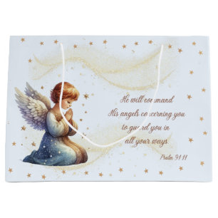 Praying Angel with Psalm 91:11 Gift Bag