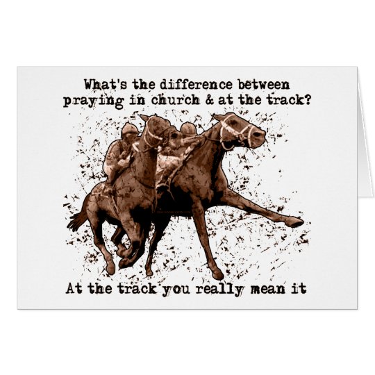 Praying at horse races card