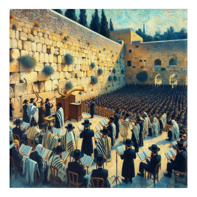 "Praying at the Kotel"  Acrylic Print (Front)