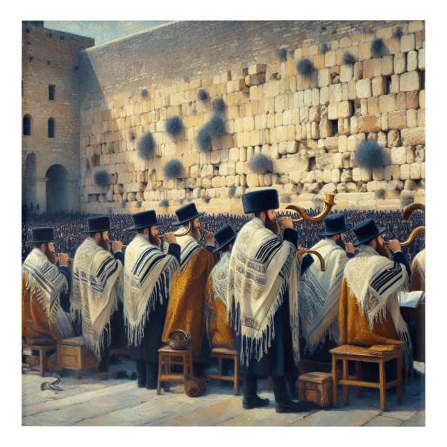 Praying at the Kotel Acrylic Print (Front)