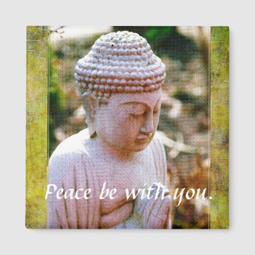 Praying Buddha Peace Quote Magnet